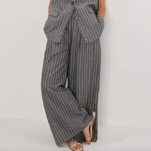 NWT! DISSH Super Wide Leg Year Round Grey Trousers US 4